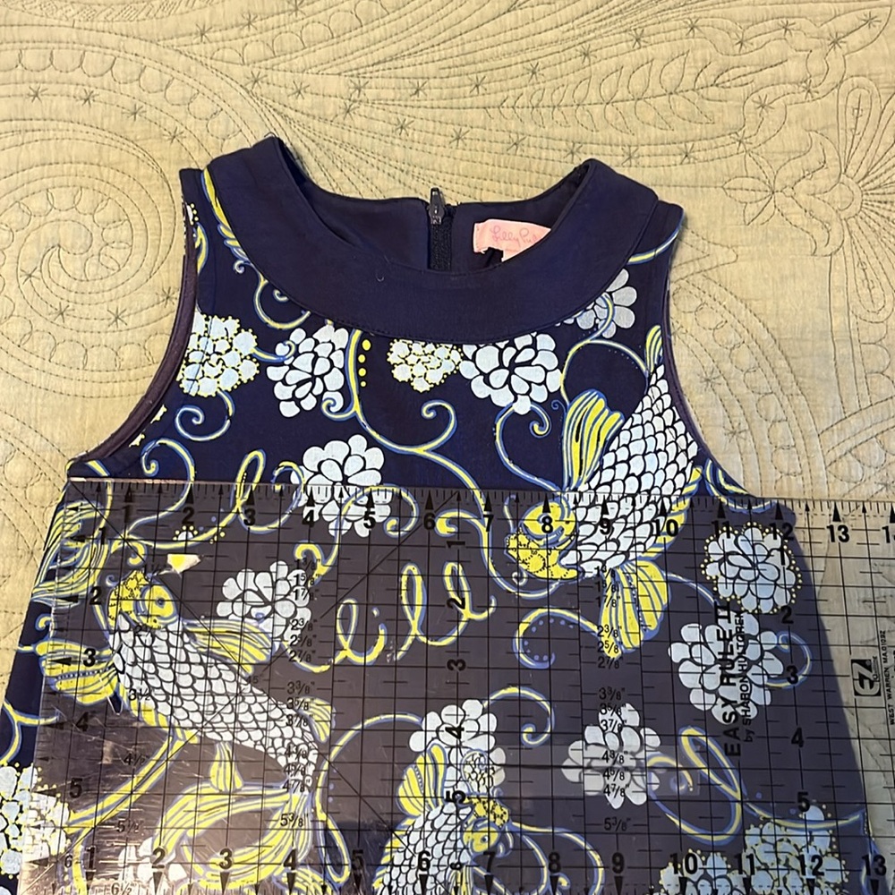 Lilly Pulitzer Blue Koi Fish Dress - Girls Size 5 - Picture 12 of 13